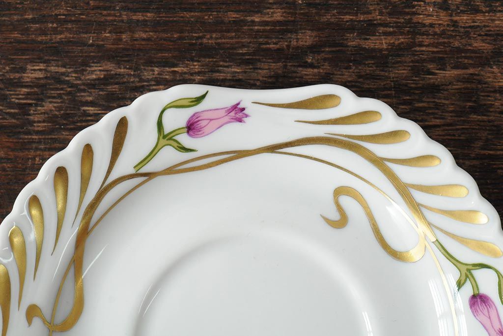 中古　ハンガリー　HOLLOHAZA(ホロハーザ)　Laura(ラウラ)　カップ&ソーサー6客セット(コーヒーカップ、洋食器)(R-044015)