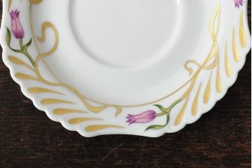 中古　ハンガリー　HOLLOHAZA(ホロハーザ)　Laura(ラウラ)　カップ&ソーサー6客セット(コーヒーカップ、洋食器)(R-044015)