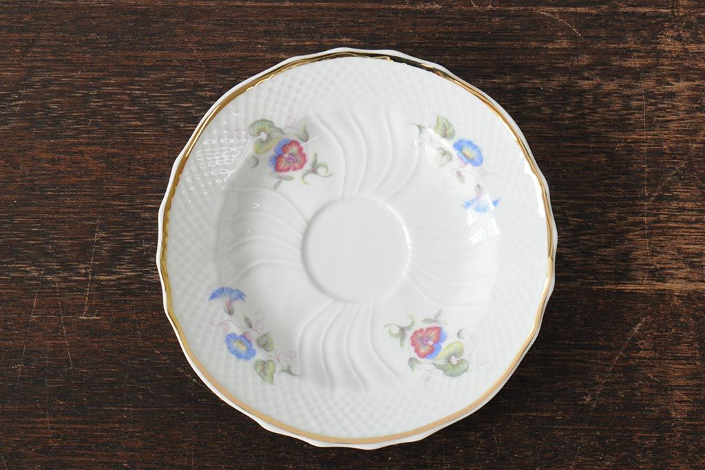 中古　ハンガリー　HOLLOHAZA(ホロハーザ)　Pannonia(パノニア)　カップ&ソーサー3客・クリーマー・シュガーポット　ティーセット(洋食器)(R-044016)