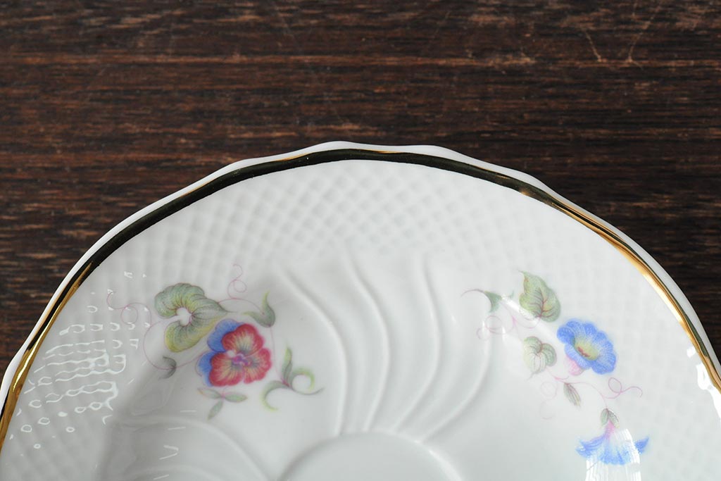 中古　ハンガリー　HOLLOHAZA(ホロハーザ)　Pannonia(パノニア)　カップ&ソーサー3客・クリーマー・シュガーポット　ティーセット(洋食器)(R-044016)