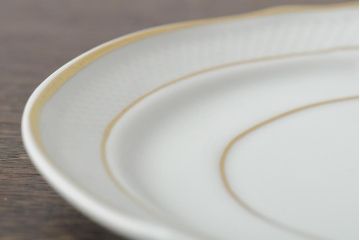 中古　ハンガリー　HOLLOHAZA(ホロハーザ)　Pannonia(パノニア)　プレート(トレー、変形皿、洋食器)(R-044019)