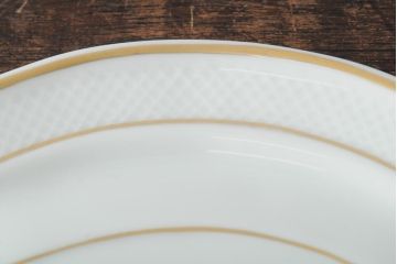 中古　ハンガリー　HOLLOHAZA(ホロハーザ)　Pannonia(パノニア)　プレート(トレー、変形皿、洋食器)(R-044020)