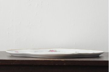 中古　ハンガリー　HOLLOHAZA(ホロハーザ)　Pannonia(パノニア)　プレート(トレー、変形皿、洋食器)(R-044021)