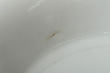 骨董　江戸明治期　陽刻白磁小皿5枚セット(伊万里焼、和食器)(R-044023)