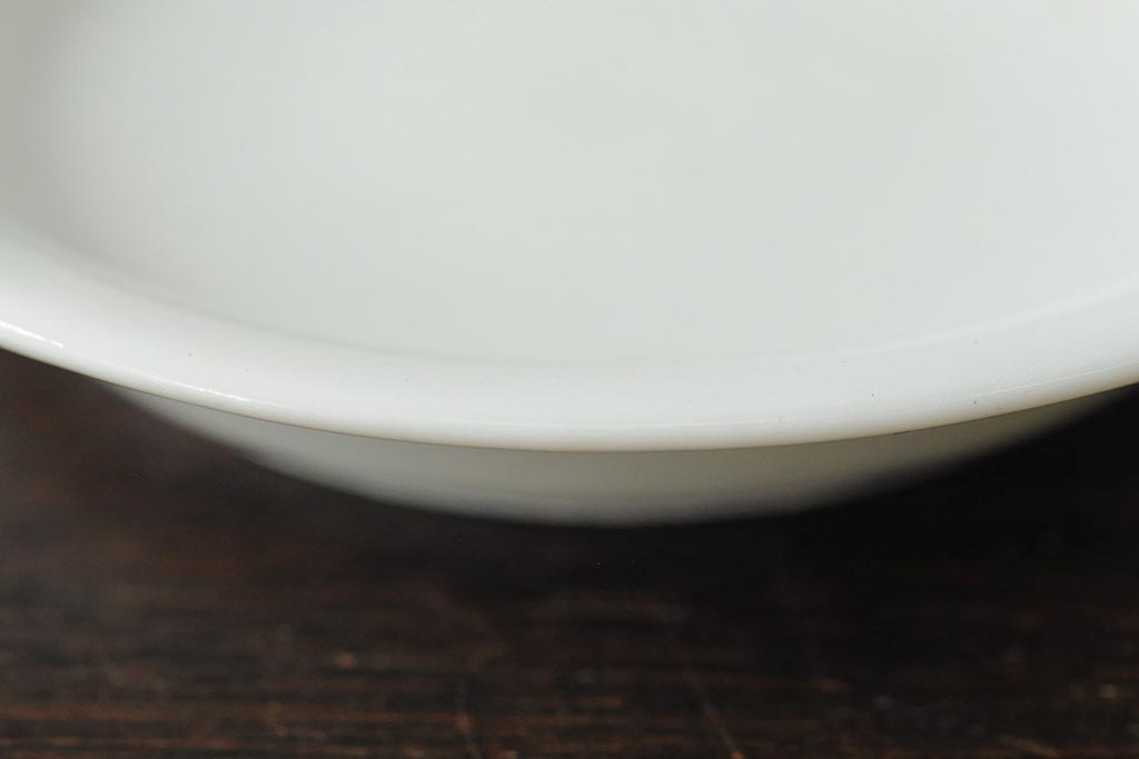 骨董　江戸明治期　陽刻白磁小皿4枚セット(伊万里焼、和食器)(R-044024)