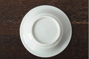 骨董　江戸明治期　陽刻白磁小皿4枚セット(伊万里焼、和食器)(R-044024)