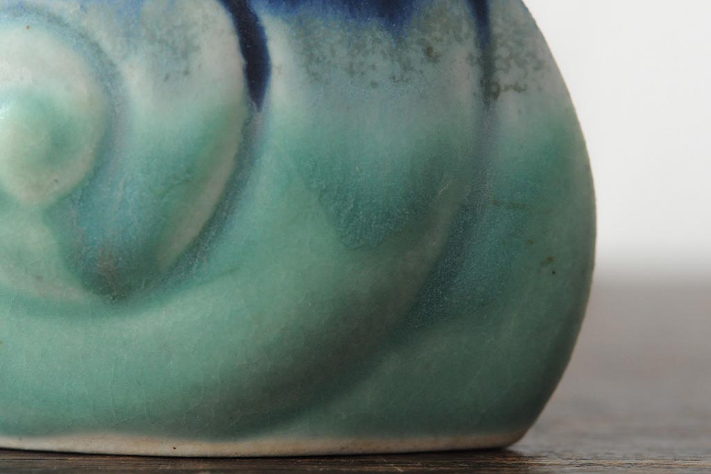 東欧ヴィンテージ　ユニークな形のフラワーベース(貝、かたつむり、花瓶、花器、一輪挿し、ビンテージ)(R-044025)