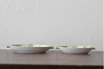 中古　ハンガリー　HEREND(ヘレンド)　ヴィクトリア　オーバルプレート大・小2枚セット(洋食器)(R-044026)