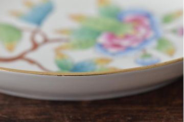 中古　ハンガリー　HEREND(ヘレンド)　ヴィクトリア　オーバルプレート大・小2枚セット(洋食器)(R-044026)