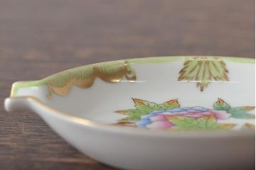 中古　ハンガリー　HEREND(ヘレンド)　ヴィクトリア　オーバルプレート大・小2枚セット(洋食器)(R-044026)