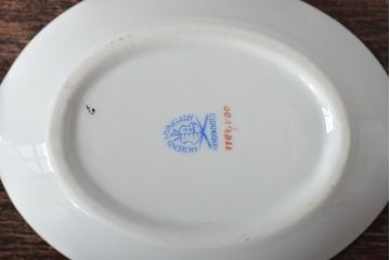 中古　ハンガリー　HEREND(ヘレンド)　ヴィクトリア　オーバルプレート大・小2枚セット(洋食器)(R-044026)