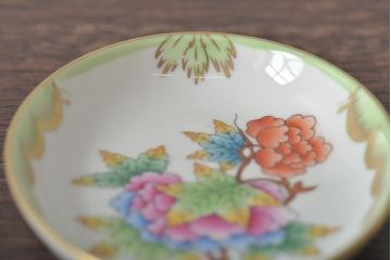 中古　ハンガリー　HEREND(ヘレンド)　ヴィクトリア・南京ブーケ(ピンク)など　オーバルプレート3枚セット(洋食器)(R-044029)