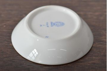 中古　ハンガリー　HEREND(ヘレンド)　アポニー・グリーン　オーバルプレート3枚セット(洋食器)(R-044030)