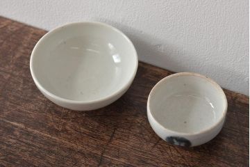 骨董　江戸期　古伊万里　染付　猪口など2点(小皿、向付)(R-044032)