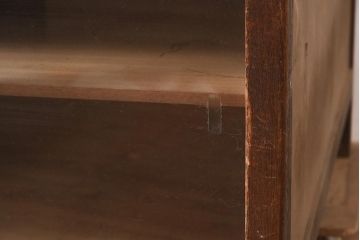 レトロ家具　昭和初期　古い商店で使われていたレトロなラック陳列棚(ガラス戸棚、収納棚、飾り棚)(R-044034)