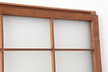ヴィンテージ建具　昭和中期　すりガラス入り　昭和レトロな空間におすすめのガラス戸2枚セット(引き戸、ビンテージ)(R-044039)