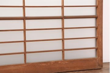 ヴィンテージ建具　昭和中期　すりガラス入り　昭和レトロな空間におすすめのガラス戸2枚セット(引き戸、ビンテージ)(R-044039)