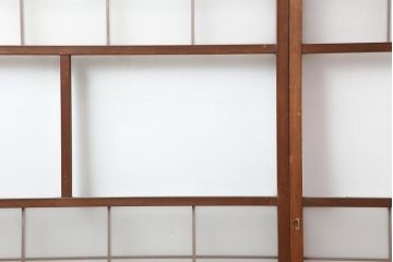 ヴィンテージ建具　昭和中期　すりガラス入り　昭和レトロな空間におすすめのガラス戸2枚セット(引き戸、ビンテージ)(R-044039)