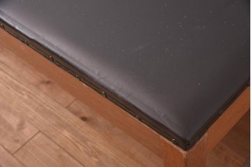 レトロ家具　昭和レトロ　昭和中期　ラワン材　昔懐かしい雰囲気の診察台(ソファベッド)(R-044043)