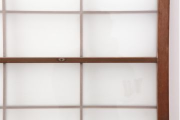ヴィンテージ建具　昭和中期　すりガラス入り　昭和レトロな空間におすすめのガラス戸2枚セット(引き戸、ビンテージ)(R-044044)
