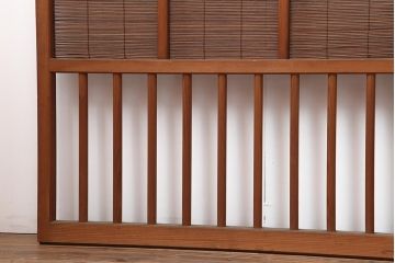 アンティーク建具　昭和中期　松と梅の透かし彫りが風情のある御簾戸4枚セット(簾戸、簀戸、葭戸、夏障子、夏戸、葦戸)(R-044046)
