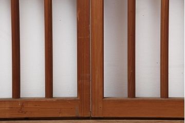 アンティーク建具　昭和中期　松と梅の透かし彫りが風情のある御簾戸4枚セット(簾戸、簀戸、葭戸、夏障子、夏戸、葦戸)(R-044046)