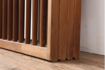 アンティーク建具　昭和中期　竹に雀の透かし彫りが風情のある御簾戸4枚セット(簾戸、簀戸、葭戸、夏障子、夏戸、葦戸)(R-044047)