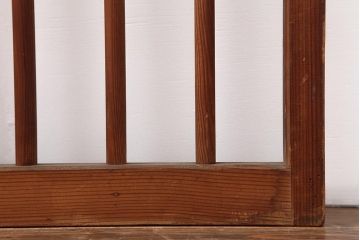 アンティーク建具　昭和中期　松と梅の透かし彫りが風情のある御簾戸2枚セット(簾戸、簀戸、葭戸、夏障子、夏戸、葦戸)(R-044048)