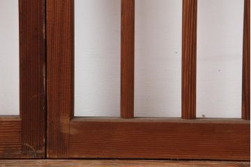 アンティーク建具 昭和中期 松と梅の透かし彫りが風情のある御簾戸2枚セット(簾戸、簀戸、葭戸、夏障子、夏戸、葦戸)(R-044049)