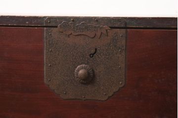 アンティーク家具　明治期　前面欅(ケヤキ)材の上品な二本松箪笥ローボード(和箪笥、時代箪笥、衣装箪笥、テレビ台)(R-044054)