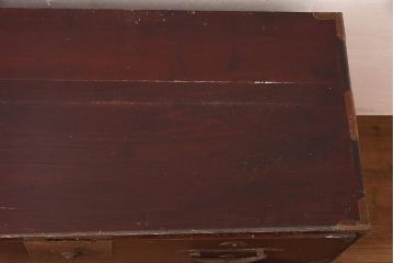 アンティーク家具　明治期　前面欅(ケヤキ)材の上品な二本松箪笥ローボード(和箪笥、時代箪笥、衣装箪笥、テレビ台)(R-044055)