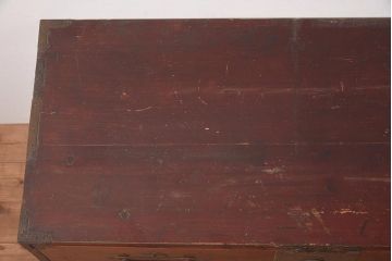 アンティーク家具　明治期　前面欅(ケヤキ)材の上品な二本松箪笥(重ね箪笥、時代箪笥、衣装箪笥)(R-044056)