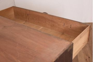 アンティーク家具　明治大正期　前面ケヤキ材　凝った丸金具が上品な印象の仙台箪笥ローボード(野郎箪笥、時代箪笥、衣装箪笥、テレビ台)(R-044057)
