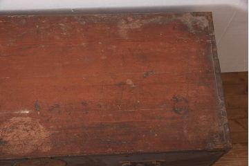 アンティーク家具　明治大正期　前面ケヤキ材　凝った丸金具が上品な印象の仙台箪笥ローボード(野郎箪笥、時代箪笥、衣装箪笥、テレビ台)(R-044058)