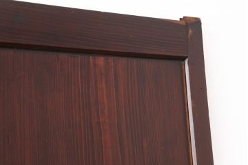 アンティーク建具　明治大正期　経年による味わいが魅力的な格子帯戸2枚セット(板戸、建具、引き戸)(R-044063)