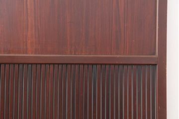 アンティーク建具　明治大正期　経年による味わいが魅力的な格子帯戸2枚セット(板戸、建具、引き戸)(R-044063)