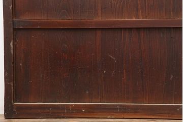 アンティーク建具　明治大正期　経年による味わいが魅力的な格子帯戸2枚セット(板戸、建具、引き戸)(R-044063)