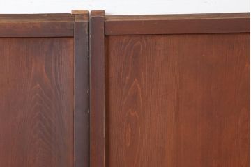アンティーク建具　大正期　趣あふれる障子帯戸2枚セット(障子戸、格子戸、板戸、引き戸、建具)(R-044065)