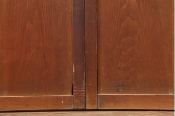 アンティーク建具　大正期　趣あふれる障子帯戸2枚セット(障子戸、格子戸、板戸、引き戸、建具)(R-044065)