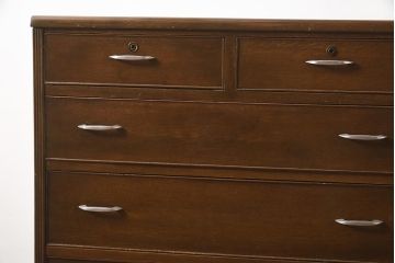 ヴィンテージ家具　ナラ材　味のある木肌が魅力的なチェスト(引き出し、衣装タンス、ビンテージ)(R-044068)