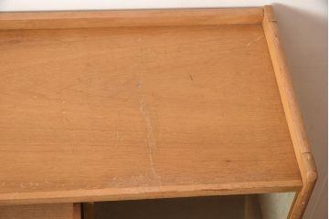 レトロ家具　昭和中期　淡いペイントが可愛らしいチェスト(引き出し、タンス)(R044071)