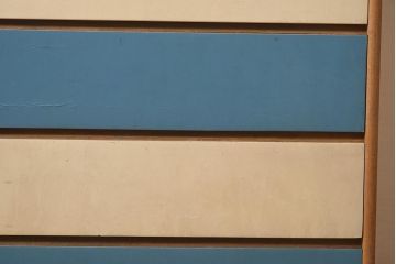 レトロ家具　昭和中期　淡いペイントが可愛らしいチェスト(引き出し、タンス)(R044071)