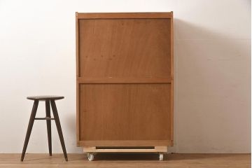 レトロ家具　昭和中期　淡いペイントが可愛らしいチェスト(引き出し、タンス)(R044071)