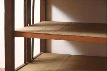 アンティーク家具　和製アンティーク　栓材　素朴な雰囲気が魅力的なレトロ作業台(棚、引き出し)(R-044074)