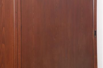 アンティーク建具　昭和初期　赤みがかった木色が味わい深い板戸4枚セット(建具、引き戸)(R-044077)