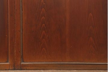 アンティーク建具　昭和初期　赤みがかった木色が味わい深い板戸4枚セット(建具、引き戸)(R-044077)