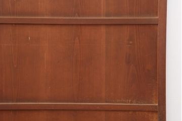 アンティーク建具　昭和初期　赤みがかった木色が味わい深い板戸4枚セット(建具、引き戸)(R-044077)