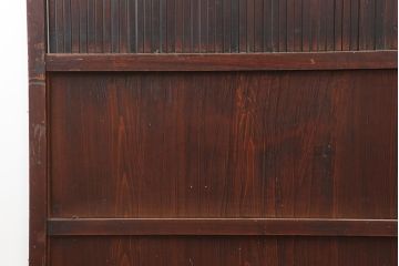 アンティーク建具　明治大正期　経年による味わいが魅力的な格子帯戸2枚セット(板戸、建具、引き戸)(R-044078)