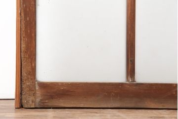 レトロ建具　和レトロ　昭和中期　味わいとシンプルさが魅力のガラス戸2枚セット(引き戸、建具)(R-044079)