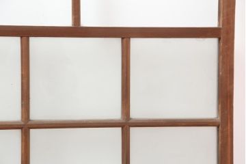 アンティーク建具　和レトロ　味わいとシンプルさが魅力のガラス戸2枚セット(引き戸、建具)(R-044080)